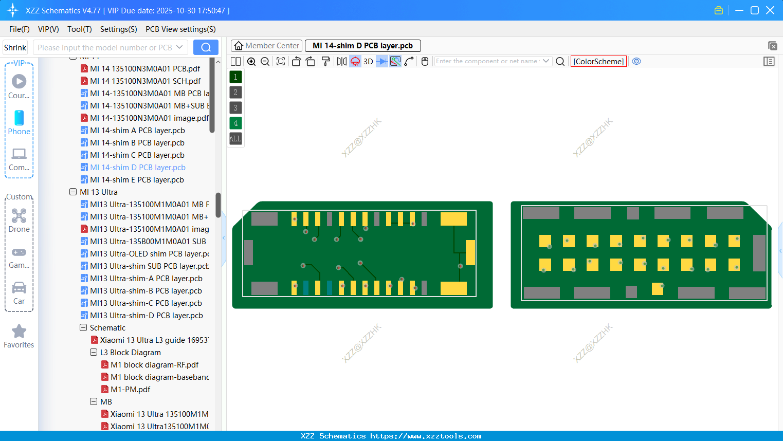 Xiaomi MI 14-shim D PCB Layer